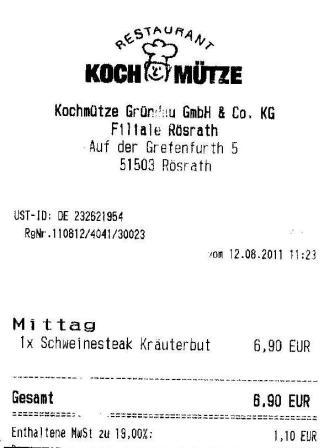 sgei Hffner Kochmtze Restaurant